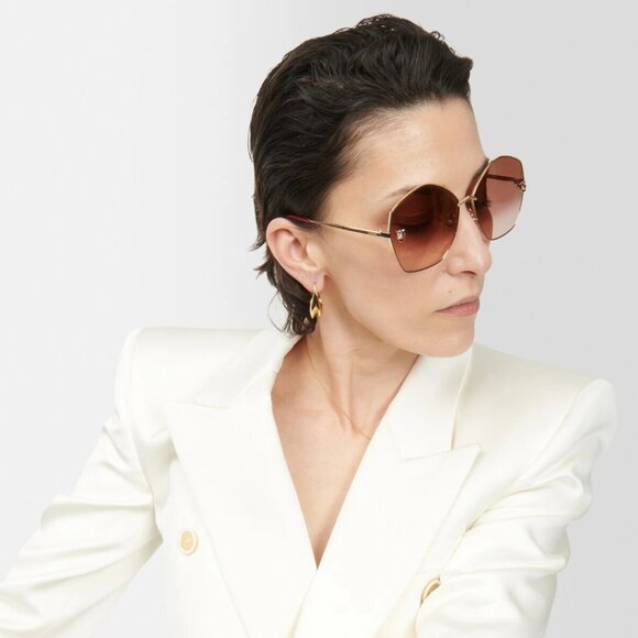 Cartier Eyewear Panthère de Cartier oversized sunglasses CT0356S-003 $1245 main image 11